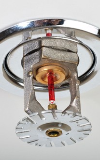 Close Up View Of Fire Sprinkler 
